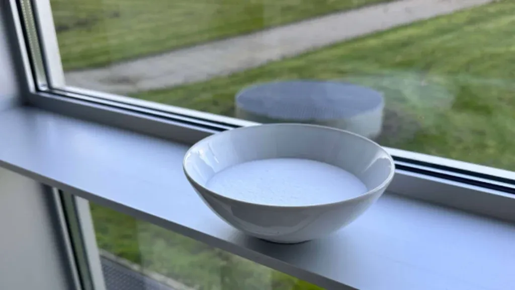 Een simpel keukentrucje tegen vocht: zout op de vensterbank